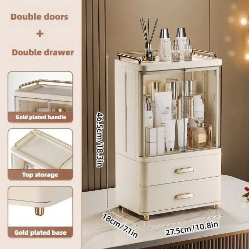 Double-Door Pretty Cosmetics Organizer